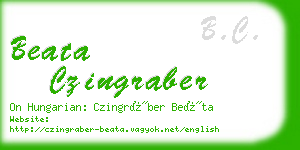 beata czingraber business card